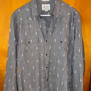Lucky brand men's classic fit large button-up